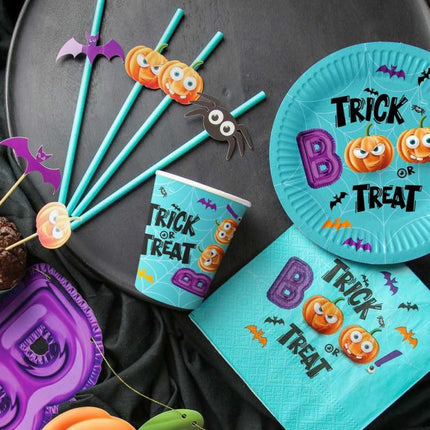 Halloween Boo papírtányér 6 db-os 18 cm