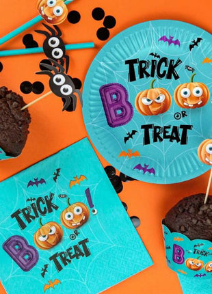 Halloween Boo papírtányér 6 db-os 18 cm