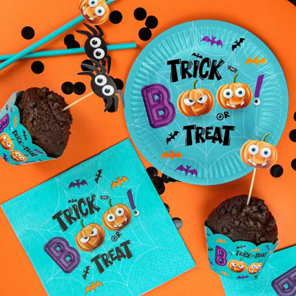 Halloween Boo papírtányér 6 db-os 18 cm