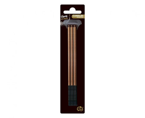 Barna Metallic tortagyertya, gyertya szett 6 db-os