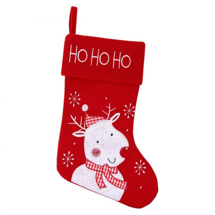 Rénszarvas White karácsonyi kandalló zokni, csizma 45,5 cm