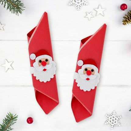 Télapó Santa Claus szalvétagyűrű szett