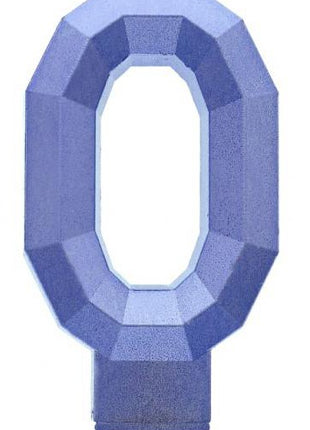 Kék 0-ás Diamond Metallic számgyertya, tortagyertya