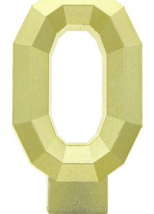 Arany 0-ás Diamond Metallic számgyertya, tortagyertya