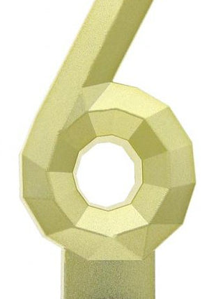 Arany 6-os Diamond Metallic számgyertya, tortagyertya
