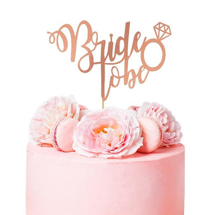 Bride to be Rose gold torta dekoráció 16x15cm