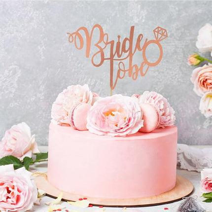 Bride to be Rose gold torta dekoráció 16x15cm