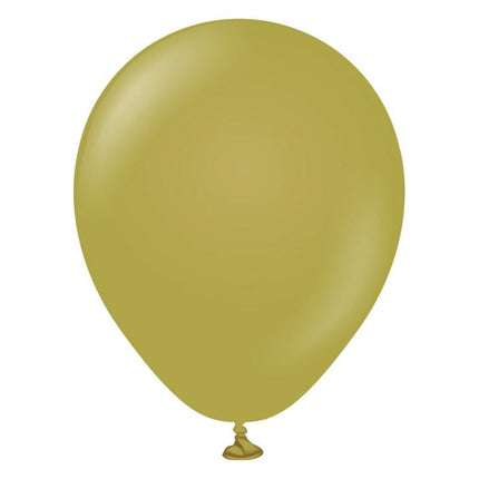 Zöld Pastel Olive léggömb, lufi 20 db-os 5 inch (12,5 cm)