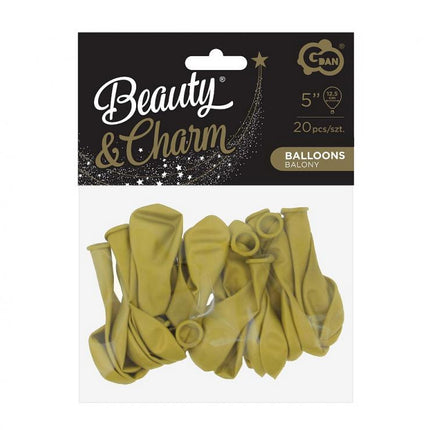 Zöld Pastel Olive léggömb, lufi 20 db-os 5 inch (12,5 cm)