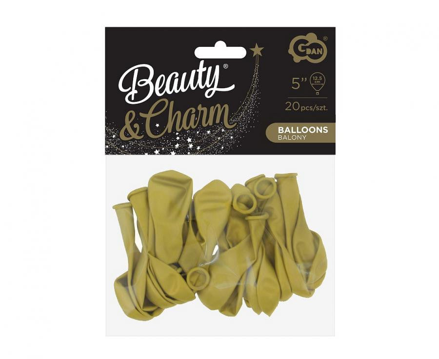 Zöld Pastel Olive léggömb, lufi 20 db-os 5 inch (12,5 cm)