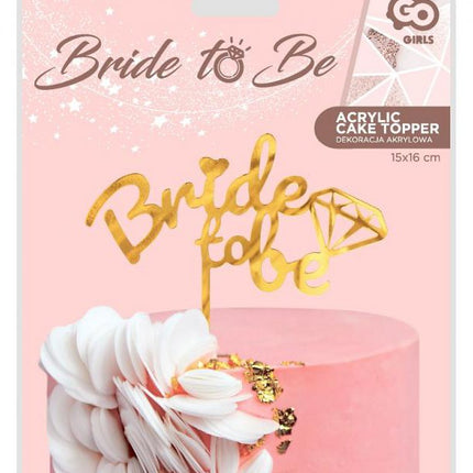 Lánybúcsú Bride to be torta dekoráció 16x15cm