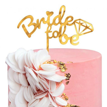 Lánybúcsú Bride to be torta dekoráció 16x15cm