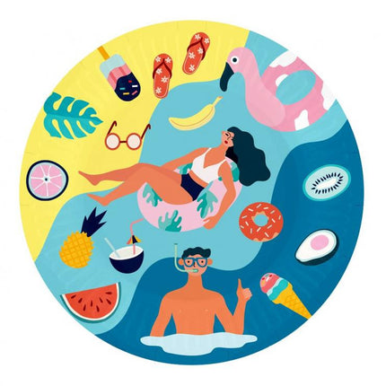 Nyár Beach papírtányér 6 db-os 18 cm