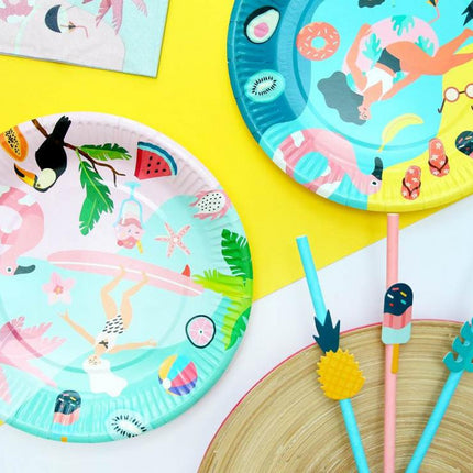 Nyár Beach papírtányér 6 db-os 18 cm