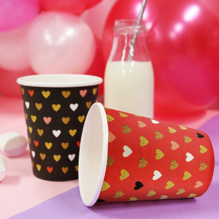 Szerelem XOXO Red papír pohár 6 db-os 250 ml