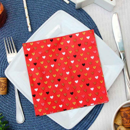 Szerelem XOXO Red szalvéta 20 db-os 33x33 cm
