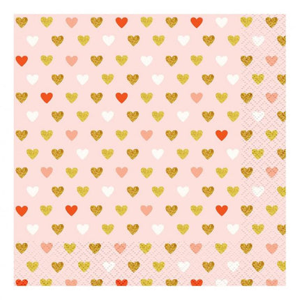 Szerelem XOXO Pink szalvéta 20 db-os 33x33 cm