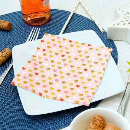 Szerelem XOXO Pink szalvéta 20 db-os 33x33 cm