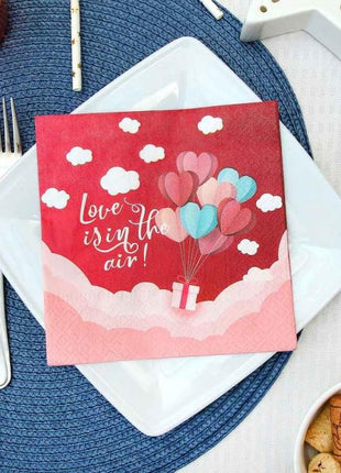 Szerelem Love Is In The Air Red szalvéta 20 db-os 33x33 cm