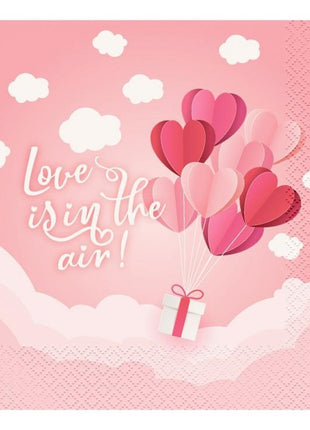 Szerelem Love Is In The Air Pink szalvéta 20 db-os 33x33 cm