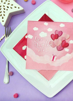 Szerelem Love Is In The Air Pink szalvéta 20 db-os 33x33 cm