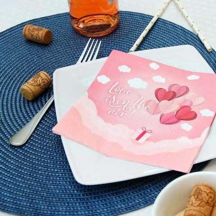 Szerelem Love Is In The Air Pink szalvéta 20 db-os 33x33 cm