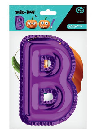 Halloween Boo papír felirat 150 cm