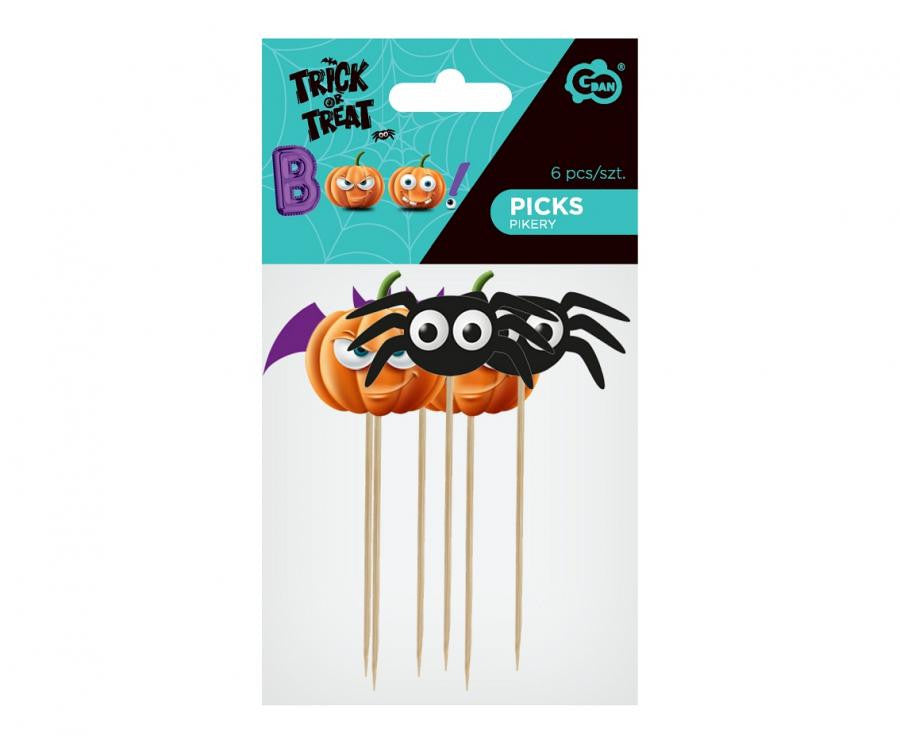 Halloween, Boo díszítő pálca 6 db-os