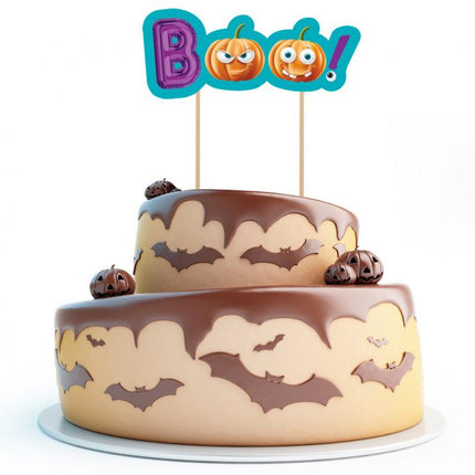 Halloween Boo torta dekoráció 18 cm