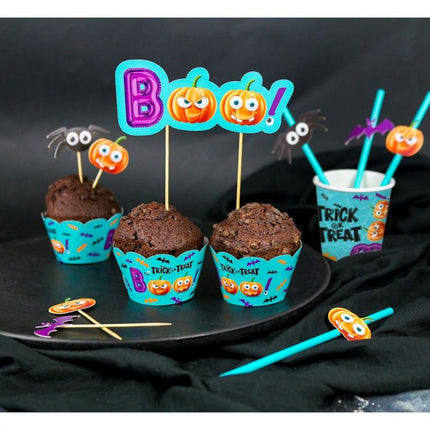 Halloween Boo torta dekoráció 18 cm