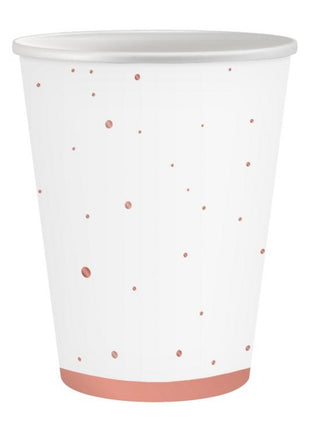 Rózsaszín Rose Gold Celebrate papír pohár 6 db-os 250 ml