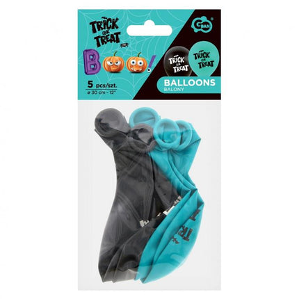 Halloween Boo léggömb, lufi 5 db-os 12 inch (30 cm)