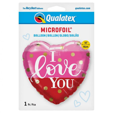 I Love You Dots fólia lufi 46 cm