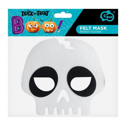 Koponya White filc maszk 18 cm