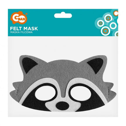Mosómedve Raccoon filc maszk 18 cm