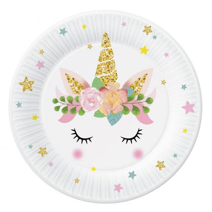 Unikornis Star papírtányér 6 db-os 18 cm