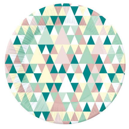 Színes Green Joy papírtányér 6 db-os 18 cm