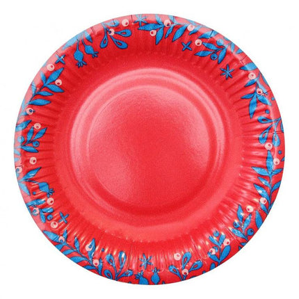 Karácsonyi Let It Snow papírtányér 6 db-os 18 cm