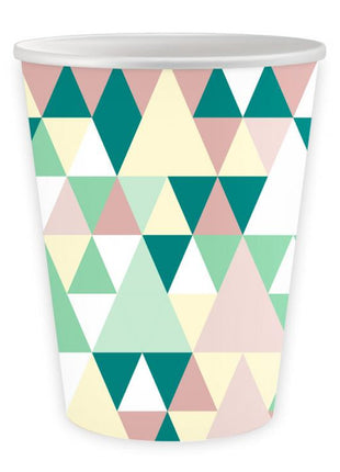 Színes Green Joy papír pohár 6 db-os 250 ml