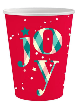 Karácsonyi Red Joy papír pohár 6 db-os 250 ml
