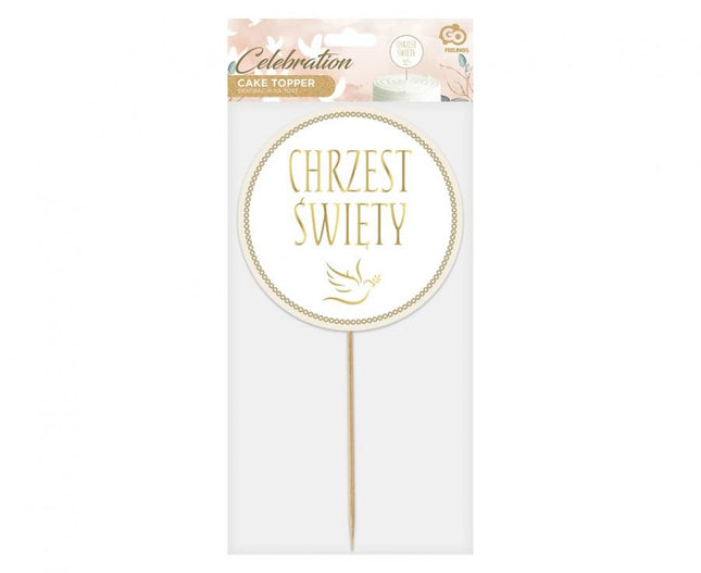 Chrzest Święty torta dekoráció 14 cm