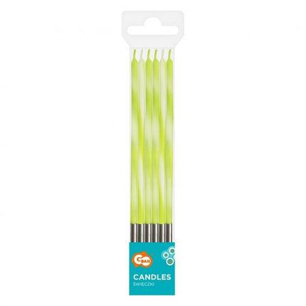 Zöld Candy Lime Green tortagyertya, gyertya szett 6 db-os