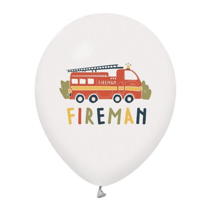 Tűzoltó Fireman léggömb, lufi 5 db-os 12 inch (30 cm)