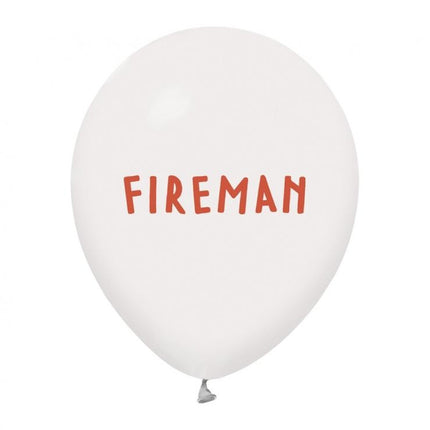 Tűzoltó Fireman léggömb, lufi 5 db-os 12 inch (30 cm)