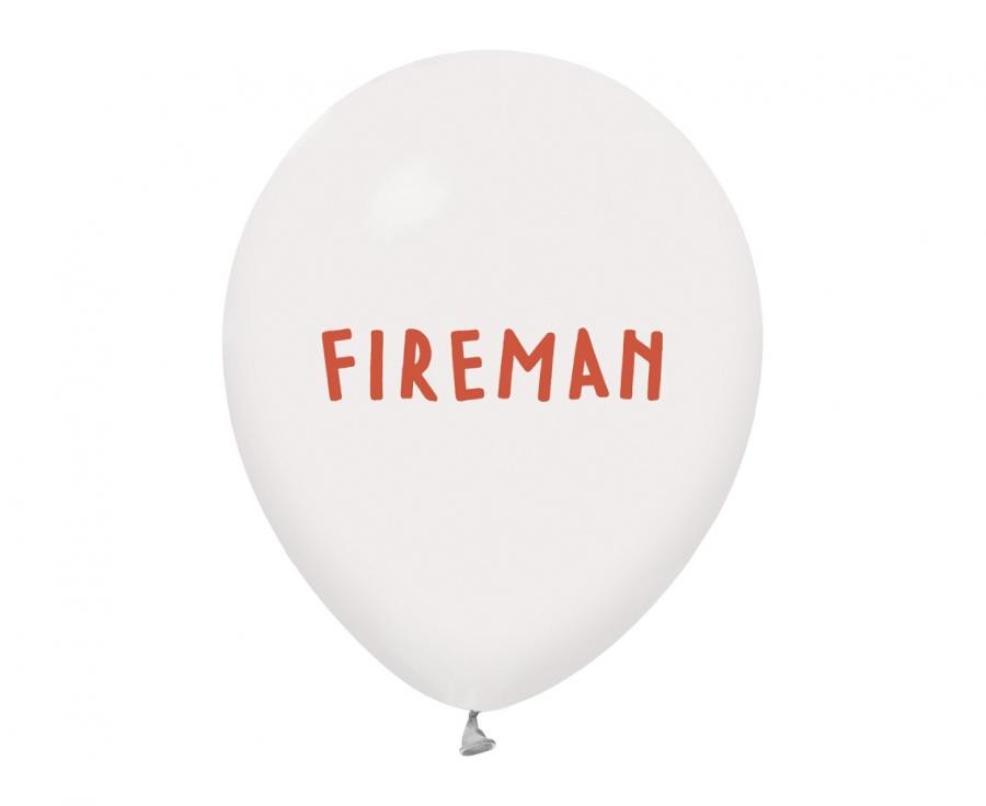 Tűzoltó Fireman léggömb, lufi 5 db-os 12 inch (30 cm)