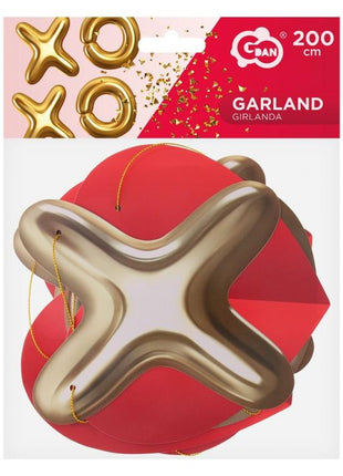Szerelem XOXO papír girland 200 cm