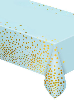 Kék B&C Gold Dots fólia asztalterítő 137x183 cm