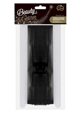 B&C Black, Fekete asztali dekoráció 300 cm