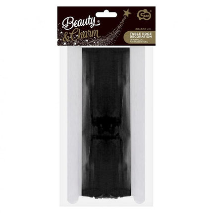 B&C Black, Fekete asztali dekoráció 300 cm