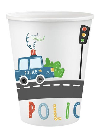 Rendőr Beep papír pohár 6 db-os 266 ml